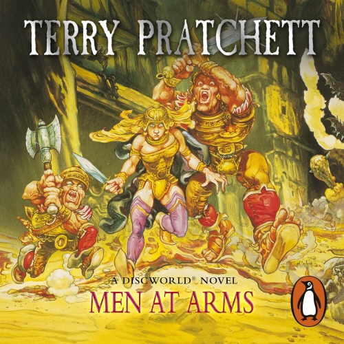 Book cover of Men At Arms by Terry Pratchett