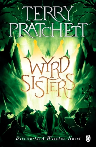 Book cover of Wyrd Sisters by Terry Pratchett