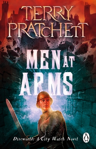 Book cover of Men At Arms by Terry Pratchett