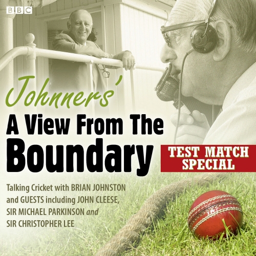 Book cover of Johnners' A View From The Boundary Test Match Special by Barry Johnston