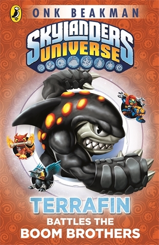 Book cover of Skylanders Mask of Power: Terrafin Battles the Boom Brothers by Onk Beakman