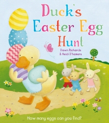 Book cover of Duck's Easter Egg Hunt by Dawn Richards