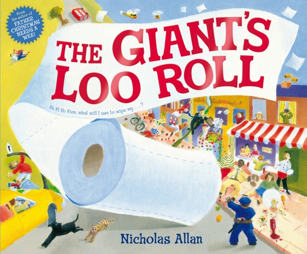 Book cover of The Giant's Loo Roll by Nicholas Allan