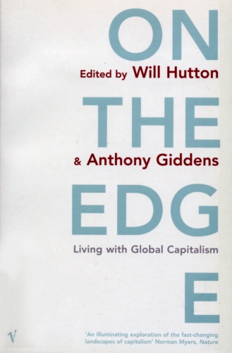 Book cover of On The Edge by Anthony Giddens