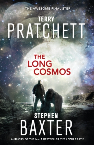 Book cover of The Long Cosmos by Terry Pratchett, Stephen Baxter