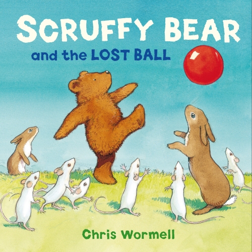 Book cover of Scruffy Bear and the Lost Ball by Christopher Wormell