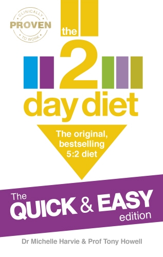 Book cover of The 2-Day Diet: The Quick & Easy Edition by Michelle Harvie, Tony Howell