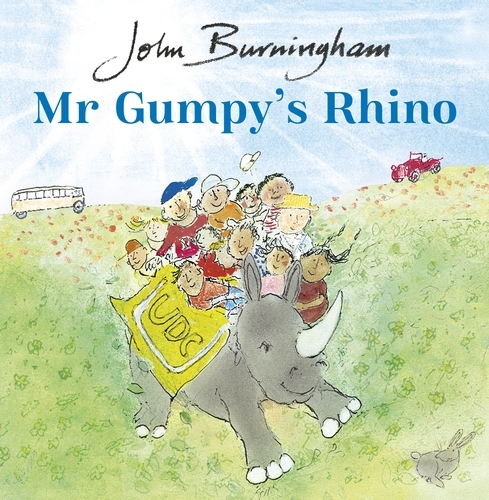 Book cover of Mr Gumpy's Rhino by John Burningham