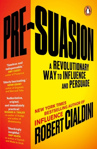 Book cover of Pre-Suasion by Robert Cialdini
