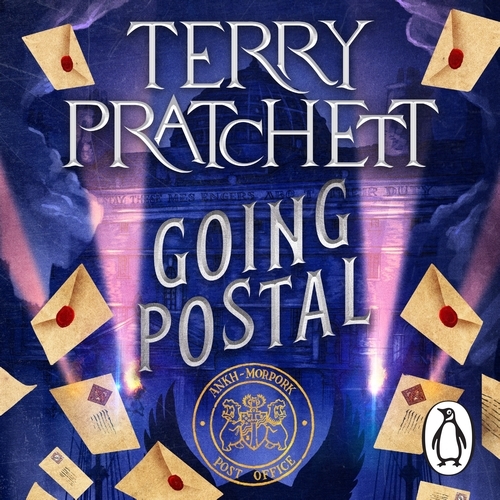 Book cover of Going Postal by Terry Pratchett