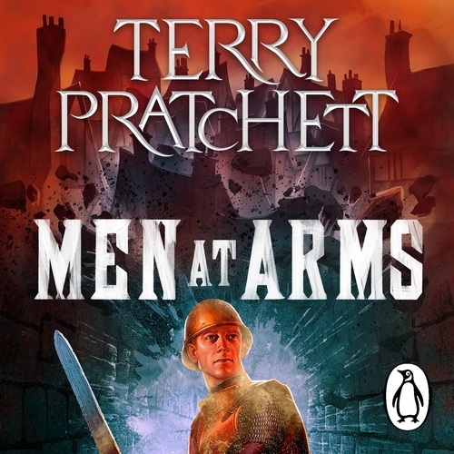 Book cover of Men At Arms by Terry Pratchett