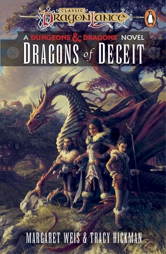 Book cover of Dragonlance: Dragons of Deceit by Margaret Weis, Tracy Hickman