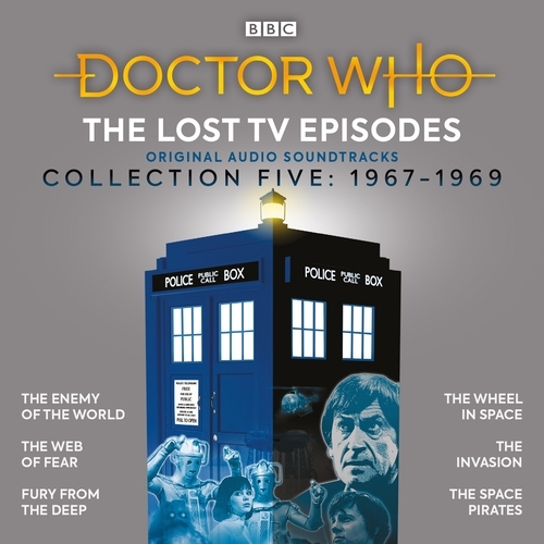 Book cover of Doctor Who: The Lost TV Episodes Collection Five by David Whitaker, Mervyn Haisman & Henry Lincoln, Victor Pemberton, Derrick Sherwin, Robert Holmes