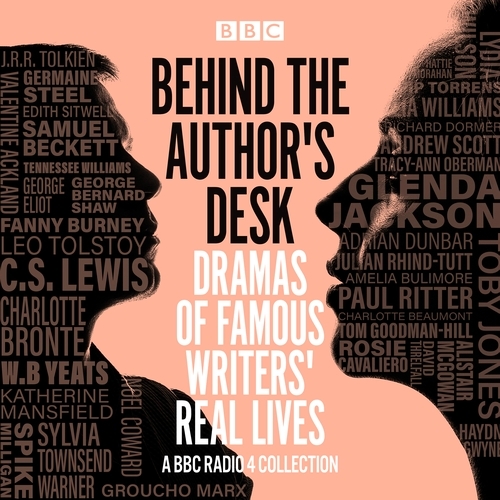 Book cover of Behind the Author's Desk: Dramas of Famous Writers' Real Lives by Mary Cooper, Jonathan Tafler, Anna Linstrum, Alistair McGowan, Elizabeth Lewis, Robin Brooks, Lucy Caldwell, Sarah Wooley, Stephen Wakelam, Frances Bingham, David Pownall, Katie Hims, Ian Billings, Sian Ejiwunmi-Le Berre, Judith Adam