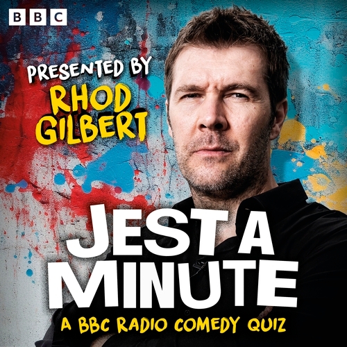 Book cover of Jest a Minute: The Complete Series 1 and 2 Plus Specials by Rhod Gilbert