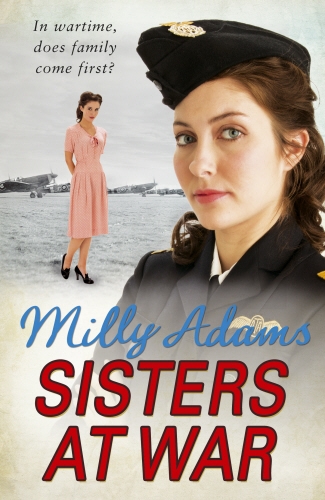 Book cover of Sisters at War by Milly Adams