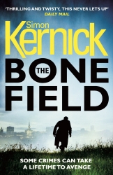 Book cover of The Bone Field by Simon Kernick
