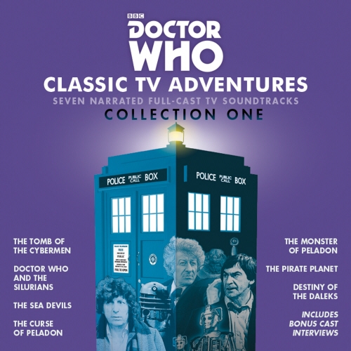 Book cover of Doctor Who: Classic TV Adventures Collection One by Kit Pedler, Gerry Davis, Malcolm Hulke, Douglas Adams