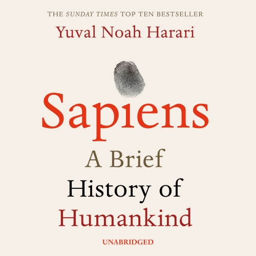 Book cover of Sapiens by Yuval Noah Harari
