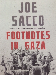 Book cover of Footnotes in Gaza by Joe Sacco