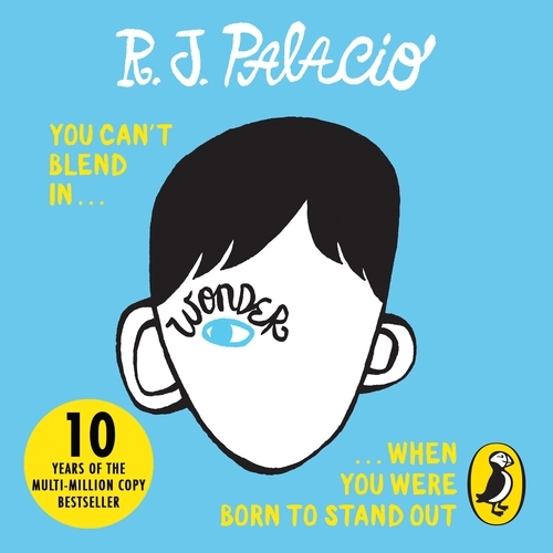 Book cover of Wonder by R J Palacio