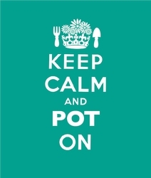 Book cover of Keep Calm and Pot On by Liz Dobbs