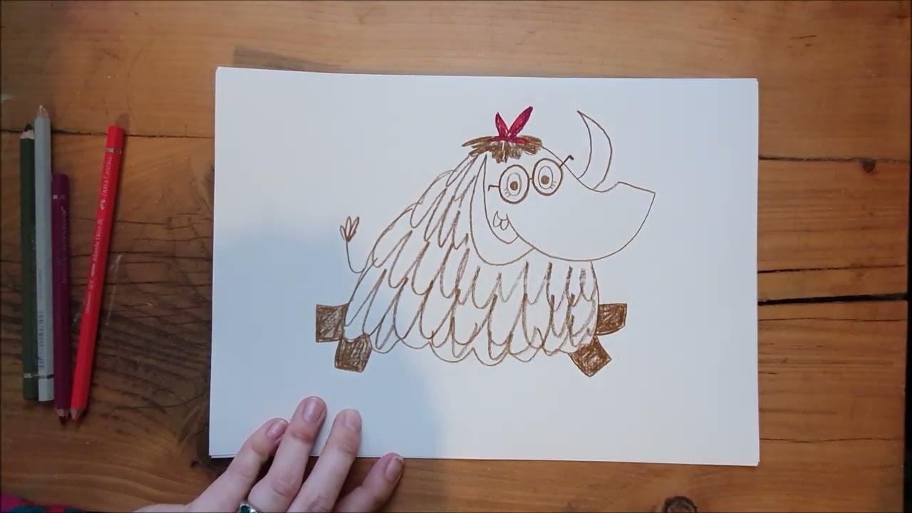 How to draw Gretel the Wonder Mammoth | Kim Hillyard