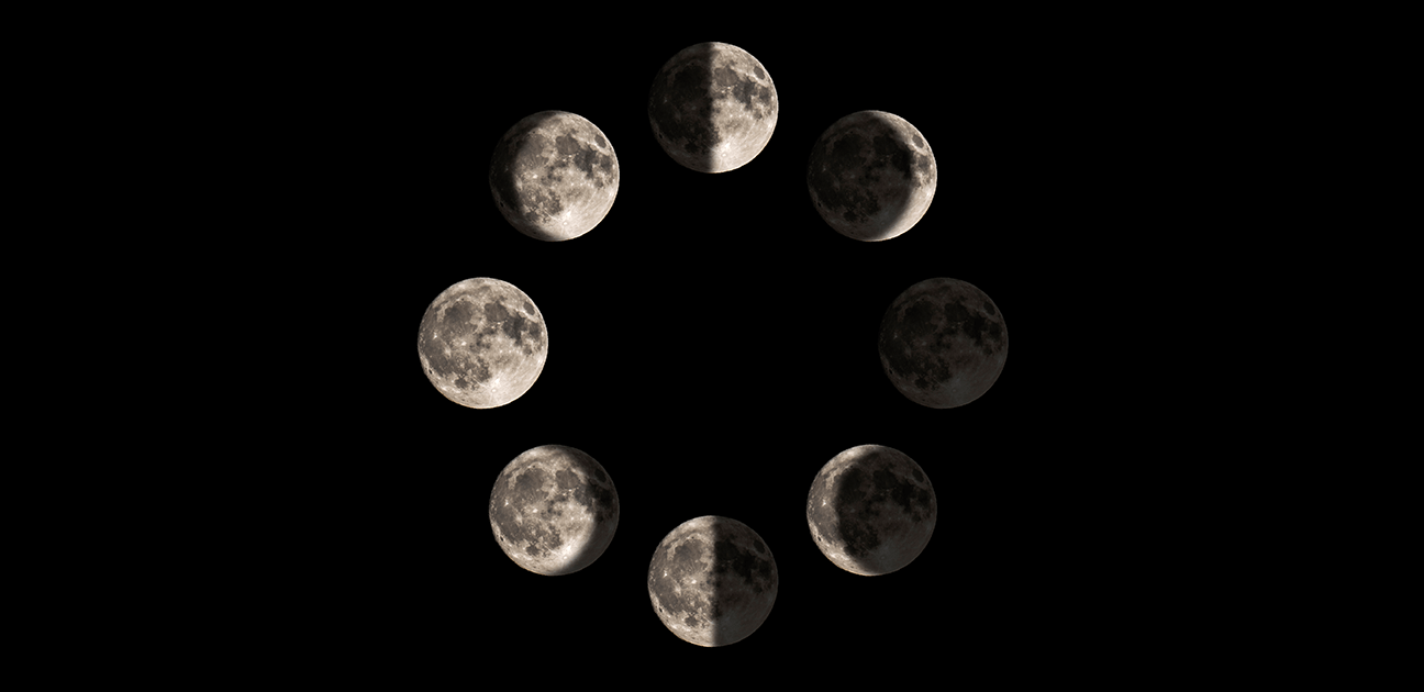 Close up of the surface of the moon 