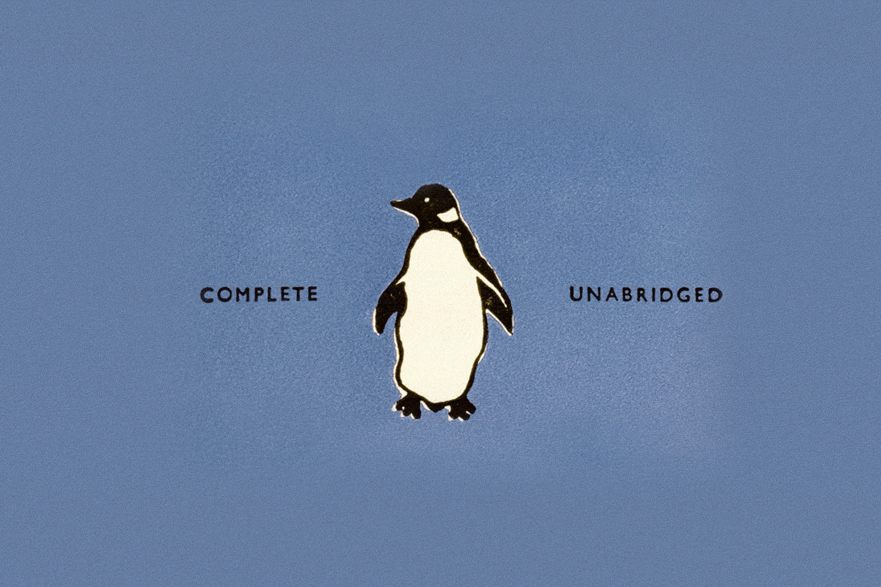 Gif of Penguin logo on different coloured backgrounds.
