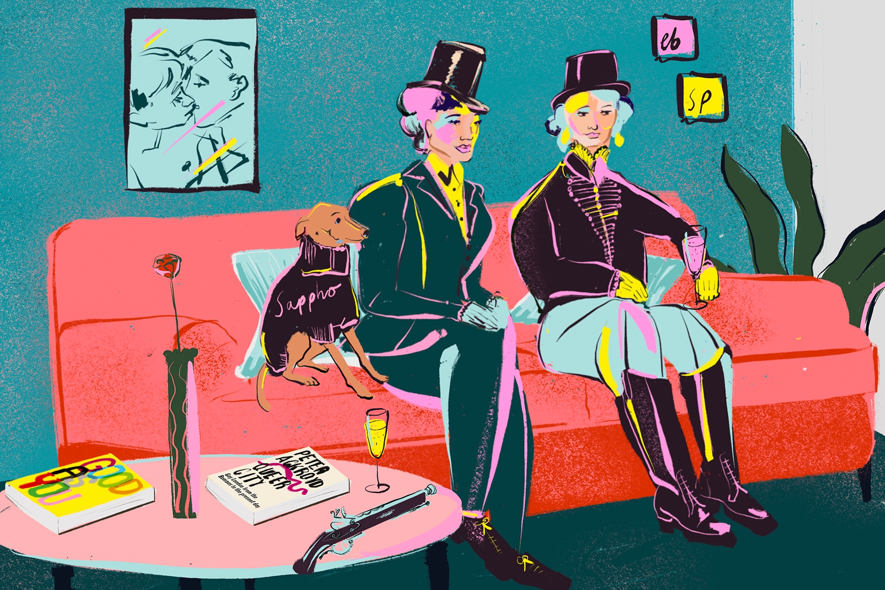 An illustration of Sarah Ponsonby and Eleanor Butler