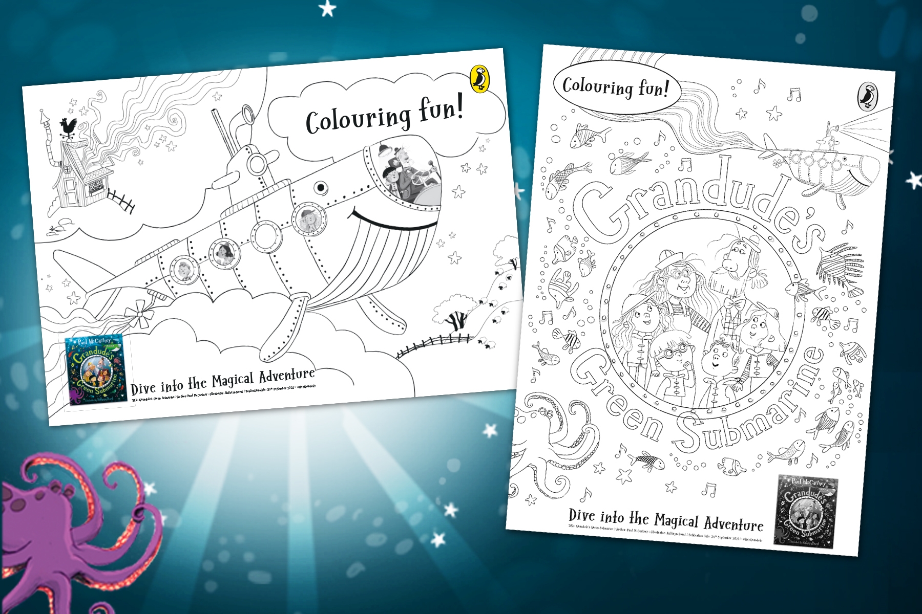 Download these Grandude colouring sheets and cards