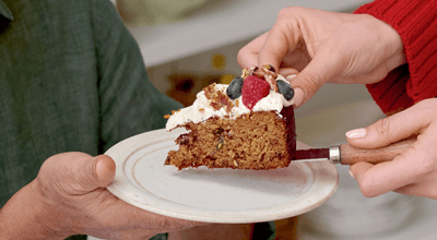 Photo of Tim Spector's carrot cake